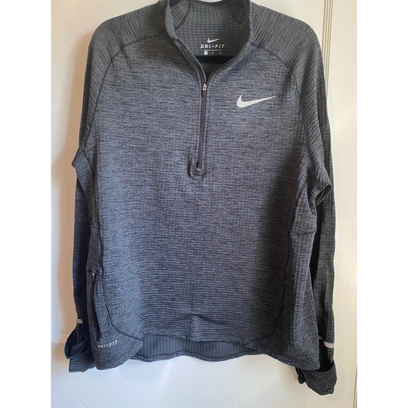 Nike Other - Nike Dri-FIT Element Half-Zip Running Top Grey Heather 683906-011 Mens Large